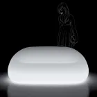 Outdoor Bright Sofa with LED Light in Polyethylene Made in Italy - Ervin Viadurini