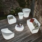 Bright Garden Sofa in Polyethylene with LED Made in Italy - July Viadurini