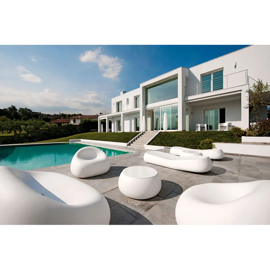 Modern Outdoor Sofa in Polyethylene of Made in Italy Design - Ervin Viadurini