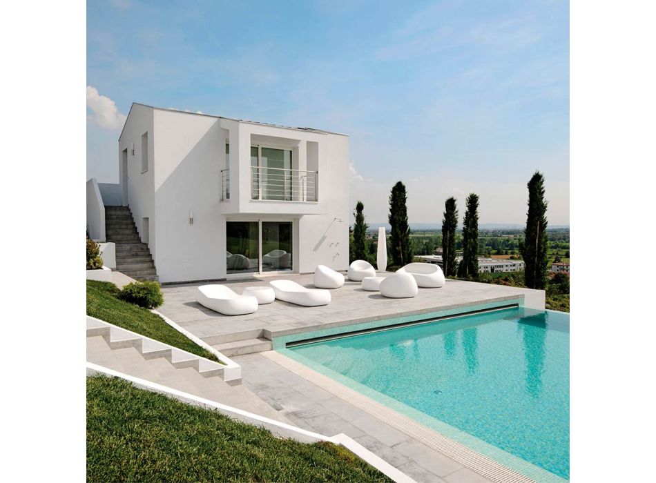 Modern Outdoor Sofa in Polyethylene of Made in Italy Design - Ervin Viadurini