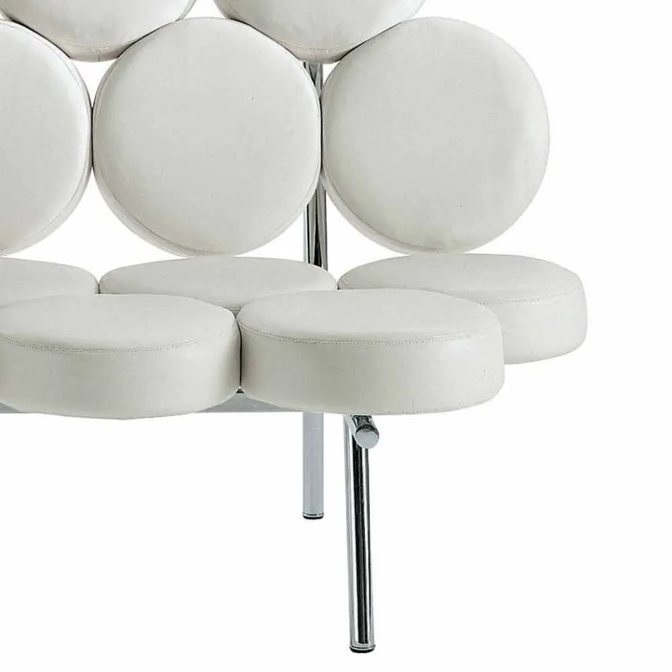 Modern Leather Sofa with Luxury Made in Italy Steel Structure - Arthur Viadurini