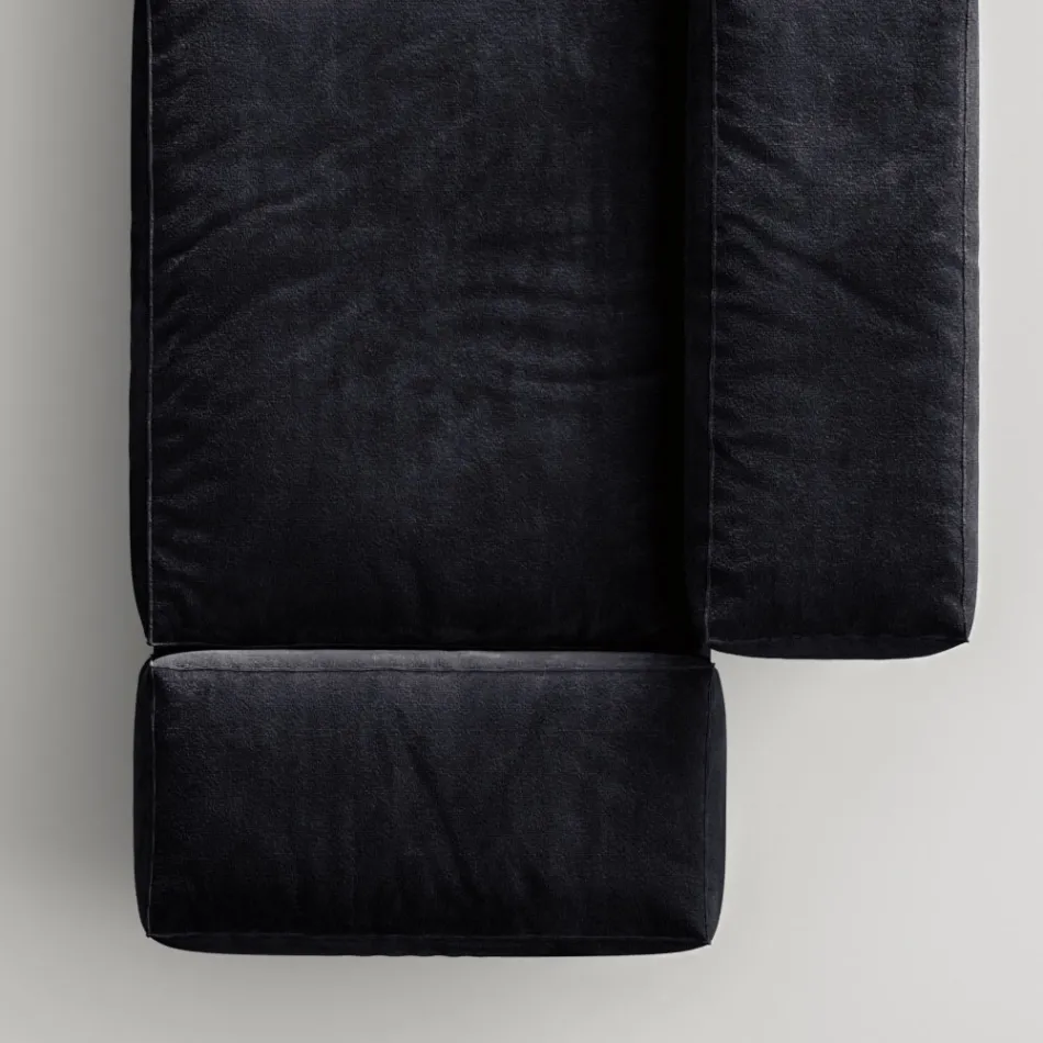 Saphir - Modern Modular Sofa with Glass Base, Made in Italy Viadurini