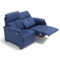 2 seater sofa Gelso, with one recliner seat, modern design