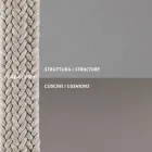 Outdoor Sofa in Steel Various Sizes and Cushions Included Made in Italy - Bronn Viadurini