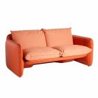 2 seater outdoor sofa in fabric or leather - Mara by Slide Viadurini