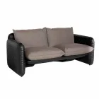2 seater outdoor sofa in fabric or leather - Mara by Slide Viadurini