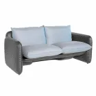 2 seater outdoor sofa in fabric or leather - Mara by Slide Viadurini