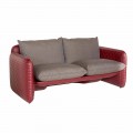 Two-seater outdoor sofa in fabric or leather – Mara Slide