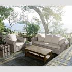 Sofa for Indoor or Indoor Outdoor 3 Places in Rattan Homemotion - Francioso Viadurini