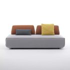 2 Seater Living Room Sofa in Gray Fabric with Made in Italy Border - Ardenne Viadurini