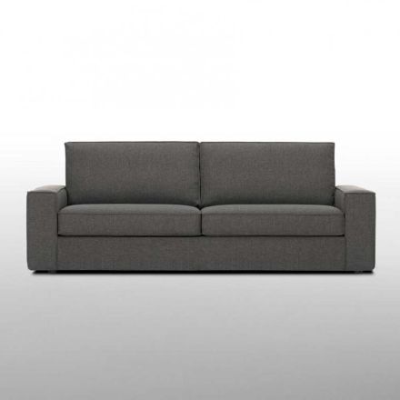 3 Seater Living Room Sofa in Anthracite Fabric Made in Italy - Normandy Viadurini
