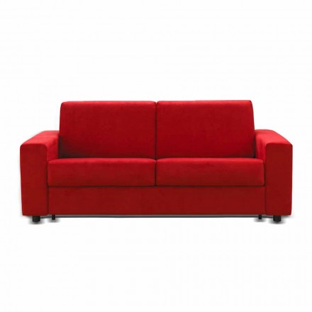 Modern design three-seater sofa in eco-leather / fabric made in Italy Mora Viadurini