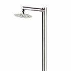 Outdoor shower in chromed stainless steel with foot washer Made in Italy - Modeo Viadurini