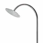 Stainless Steel Garden Shower with Round Shower Head Made in Italy - Norton Viadurini