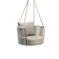 Steel Garden Swing with Ropes and Cushions Included Made in Italy - Bronn