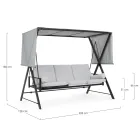 Swing Convertible into a Bed for the Garden in Steel and Fabric - Recall  Viadurini