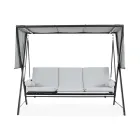 Swing Convertible into a Bed for the Garden in Steel and Fabric - Recall  Viadurini