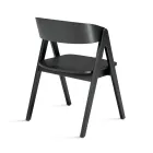 Two Chairs with a Wood-Effect Finish and a Curved Backrest in Two Colors - Vesta Viadurini