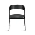 Two Chairs with a Wood-Effect Finish and a Curved Backrest in Two Colors - Vesta Viadurini