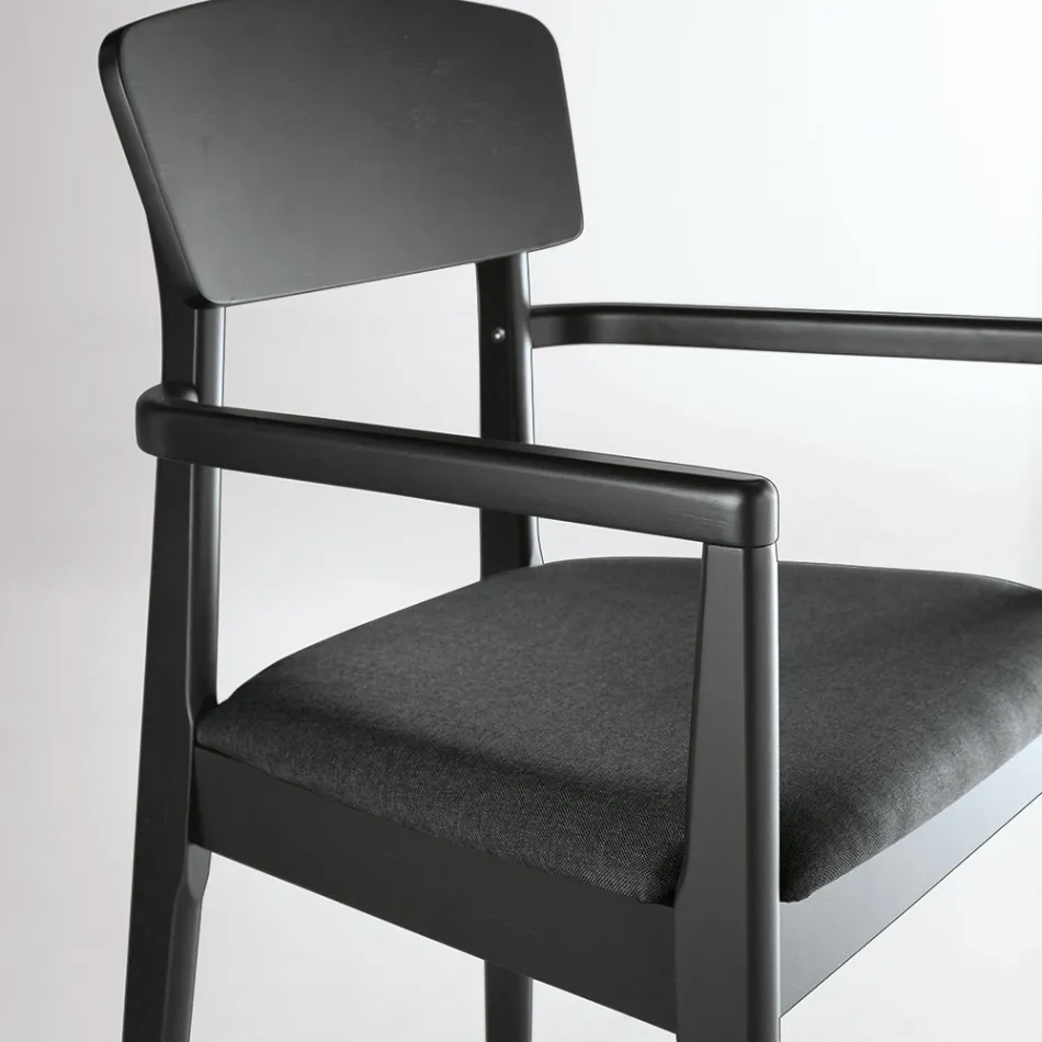 Two Chairs with Eco-Friendly Wood Frame and Padded MDF Seat - Loto Viadurini