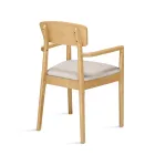 Two Chairs with Eco-Friendly Wood Frame and Padded MDF Seat - Loto Viadurini