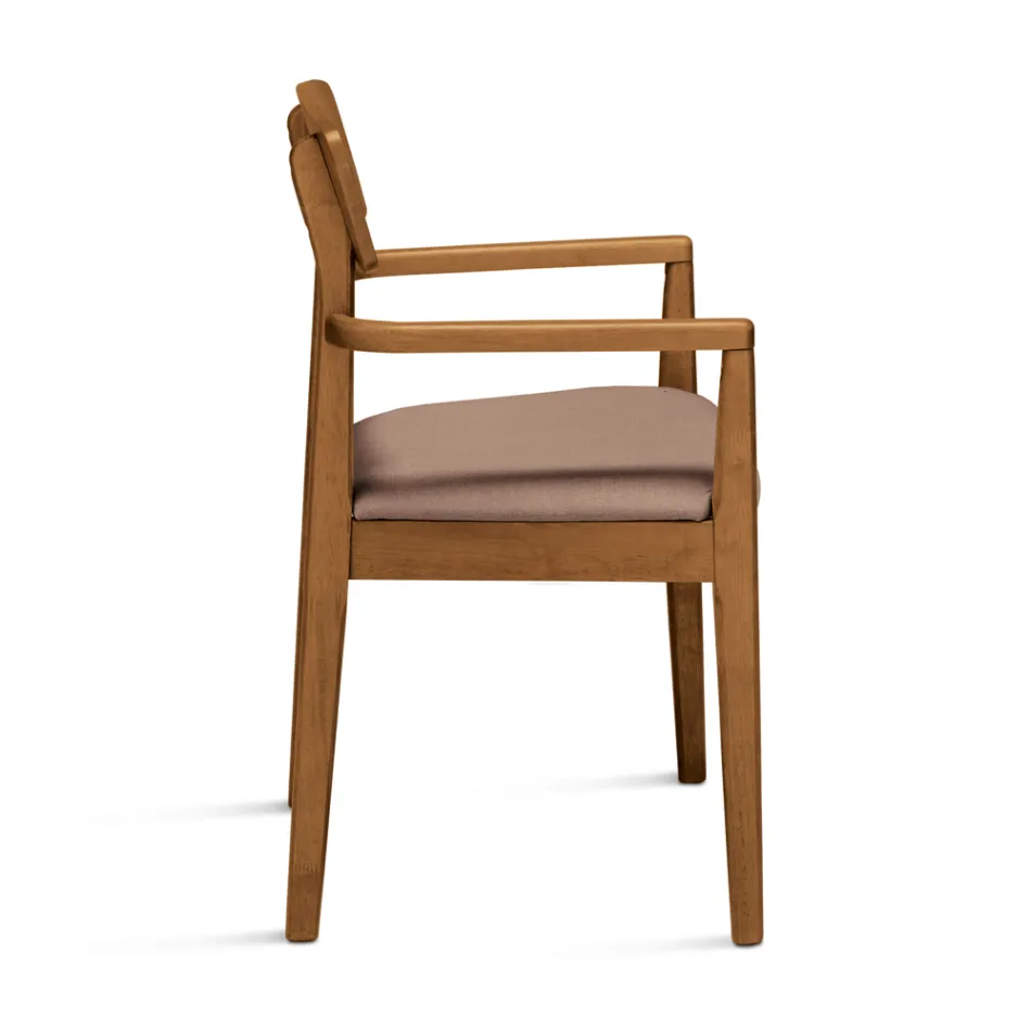 Two Chairs with Eco-Friendly Wood Frame and Padded MDF Seat - Loto Viadurini