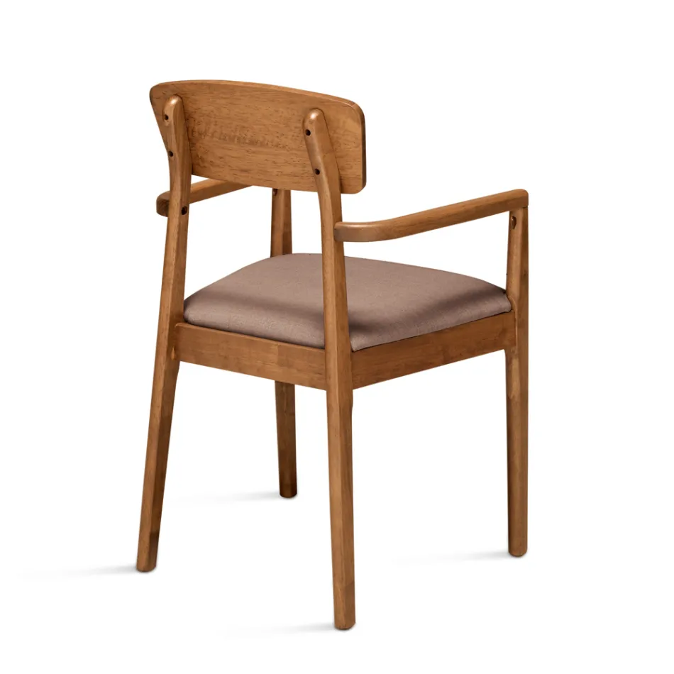 Two Chairs with Eco-Friendly Wood Frame and Padded MDF Seat - Loto Viadurini