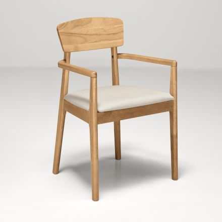 Two Chairs with Eco-Friendly Wood Frame and Padded MDF Seat - Loto Viadurini