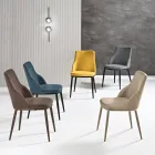 Two Upholstered Chairs with a Metal Frame and a Balanced Design - Silk Viadurini