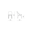 Two Upholstered Chairs with a Metal Frame and a Balanced Design - Silk Viadurini