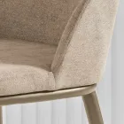 Two Upholstered Chairs with a Metal Frame and a Balanced Design - Silk Viadurini