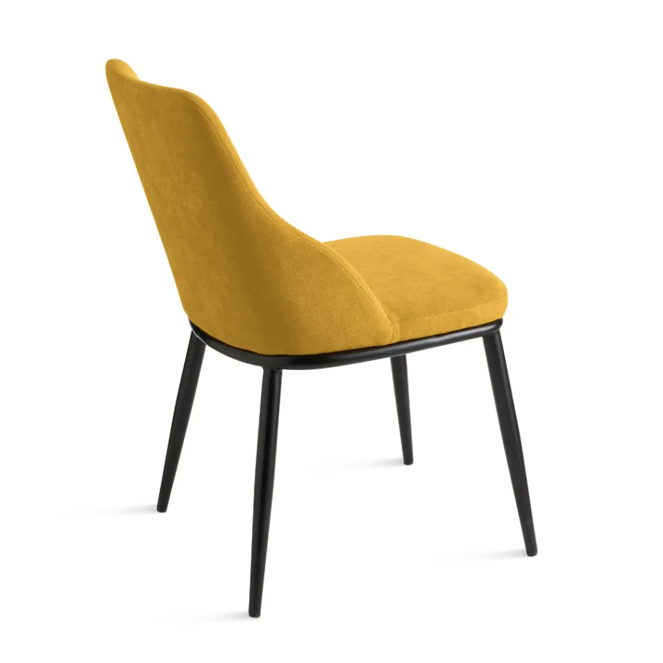Two Upholstered Chairs with a Metal Frame and a Balanced Design - Silk Viadurini