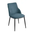 Two Upholstered Chairs with a Metal Frame and a Balanced Design - Silk Viadurini