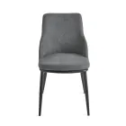 Two Upholstered Chairs with a Metal Frame and a Balanced Design - Silk Viadurini