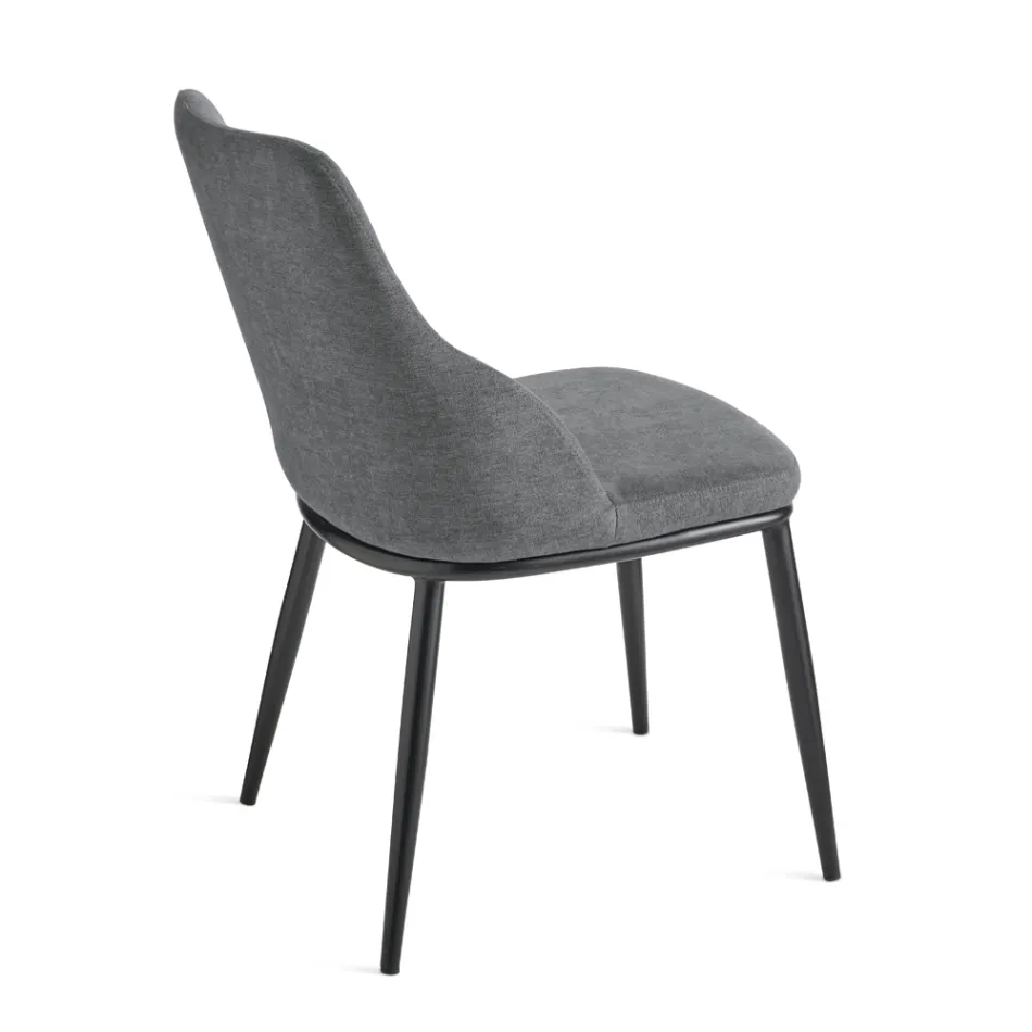 Two Upholstered Chairs with a Metal Frame and a Balanced Design - Silk Viadurini