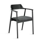 Two Beech Wood Chairs with Upholstered Seat in Two-Color Fabric - Dorian Viadurini