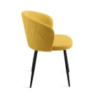 Two Chairs in Painted Metal and Upholstered Fabric in Various Colors - Atria Viadurini