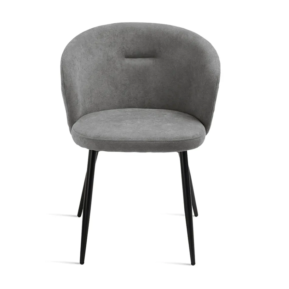 Two Chairs in Painted Metal and Upholstered Fabric in Various Colors - Atria Viadurini