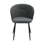 Two Chairs in Painted Metal and Upholstered Fabric in Various Colors - Atria Viadurini