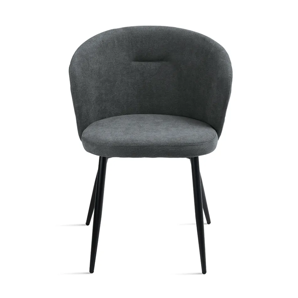 Two Chairs in Painted Metal and Upholstered Fabric in Various Colors - Atria Viadurini
