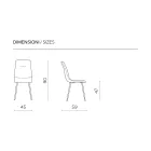 Two Modern Chairs in Upholstered Fabric and Two-Color Painted Metal - Miral Viadurini