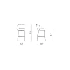 Two Fabric Upholstered Stools with Painted Metal Frame - Miraggio Viadurini