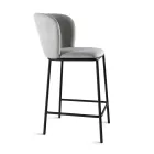 Two Fabric Upholstered Stools with Painted Metal Frame - Miraggio Viadurini