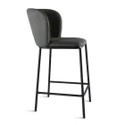 Two Fabric Upholstered Stools with Painted Metal Frame - Miraggio Viadurini
