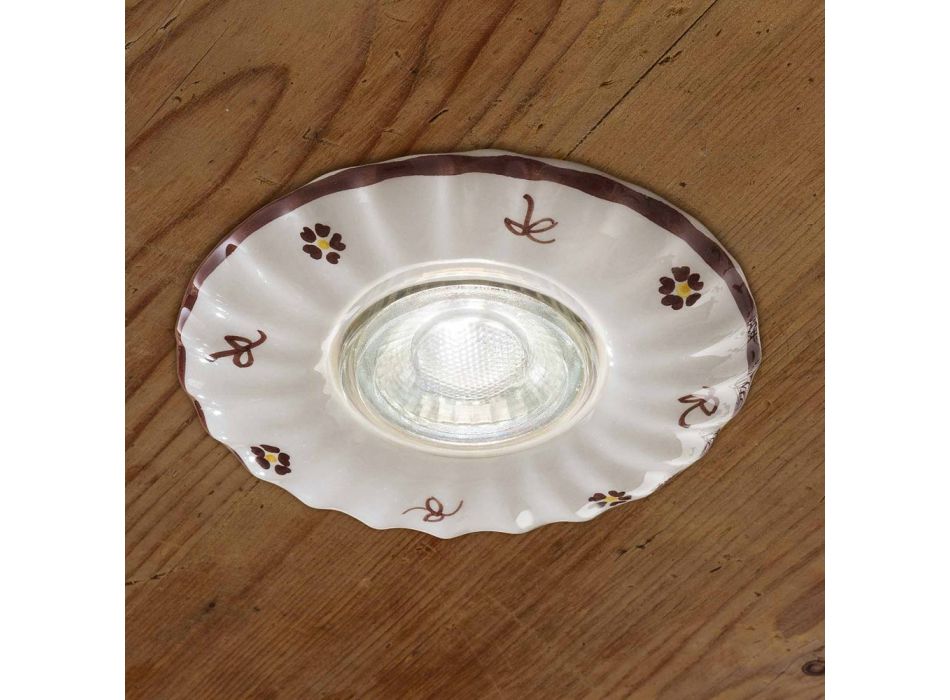 Ceramic recessed spotlight made in Italy Pescara by Ferroluce