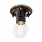 Design ceiling spotlight retro ceramic and metal Cloe Ferroluce Viadurini