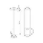 Outdoor Solar Led Spotlight in White or Matt Black Aluminum - Agorio Viadurini