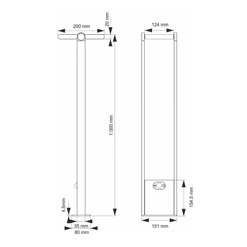 Outdoor Solar Led Spotlight in White or Matt Black Aluminum - Agorio Viadurini