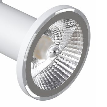 Adjustable Ceiling Light in White Aluminum, 4 Pieces - Lazzaro