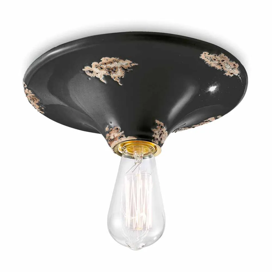 Spotlight from vintage crafted ceiling ceramic Erica Ferroluce Viadurini